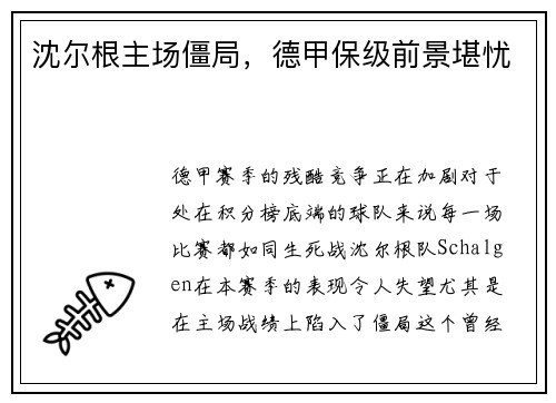 沈尔根主场僵局，德甲保级前景堪忧
